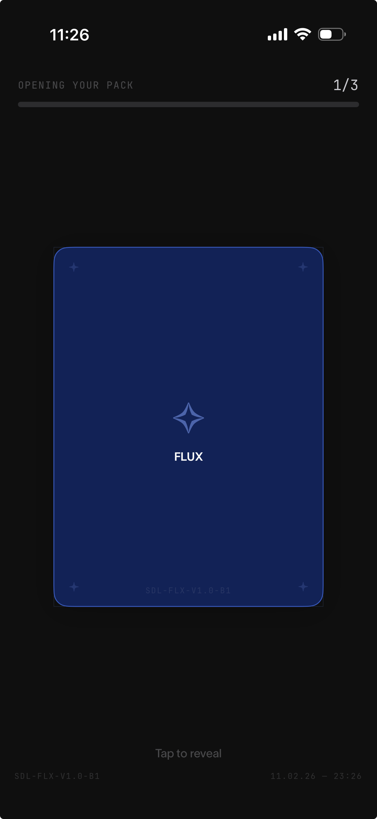 Flux app — daily task card deck